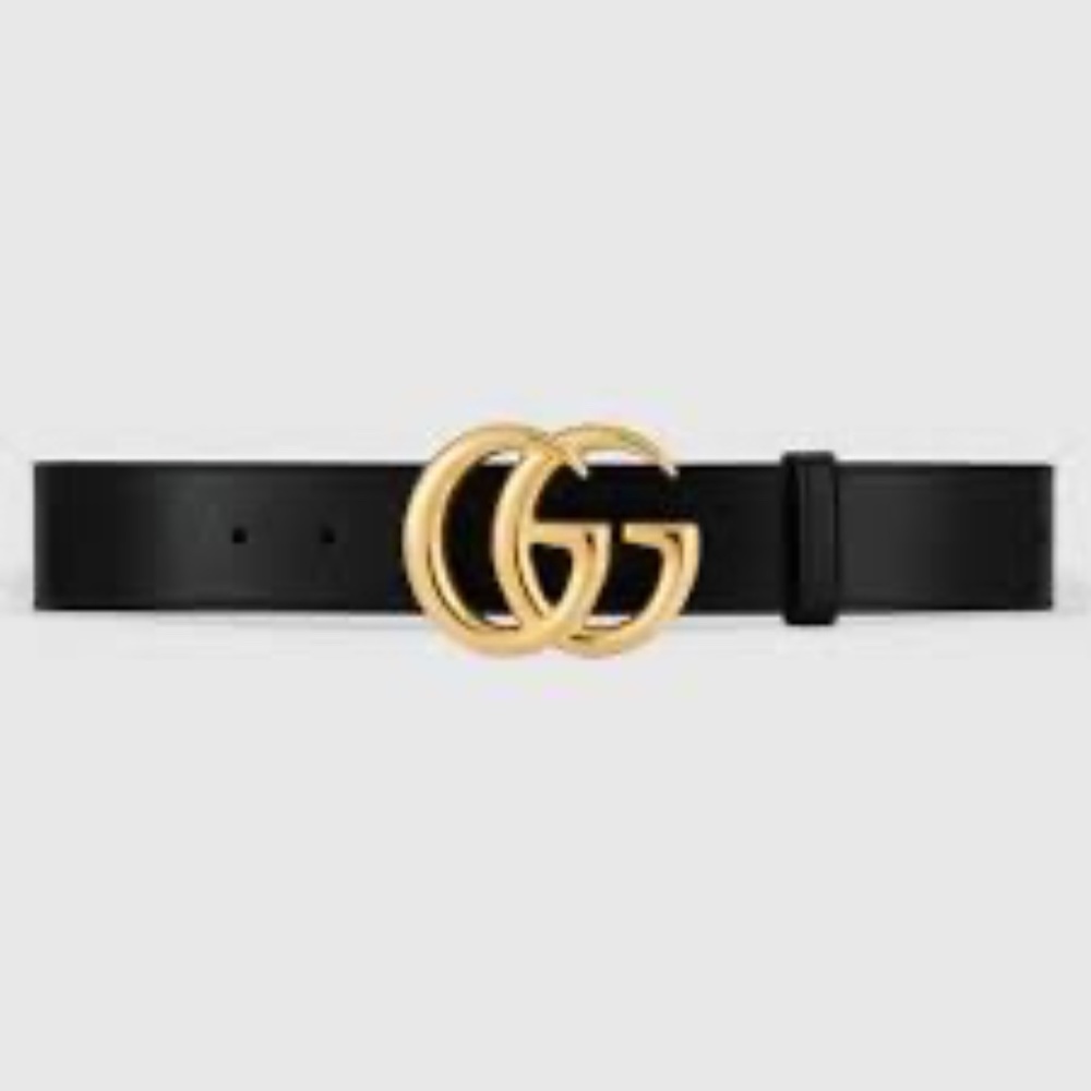 Authentic Black Leather Gucci Belt